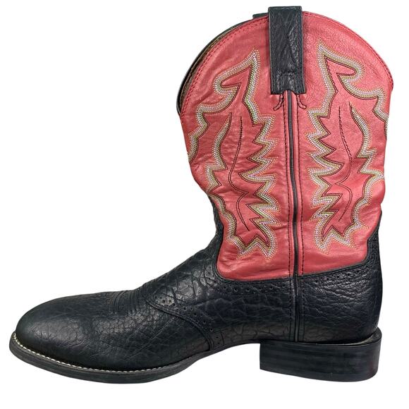 Twisted X Men’s Black Red Leather Cowboy Boot Size US 12 D - Picture 2 of 11